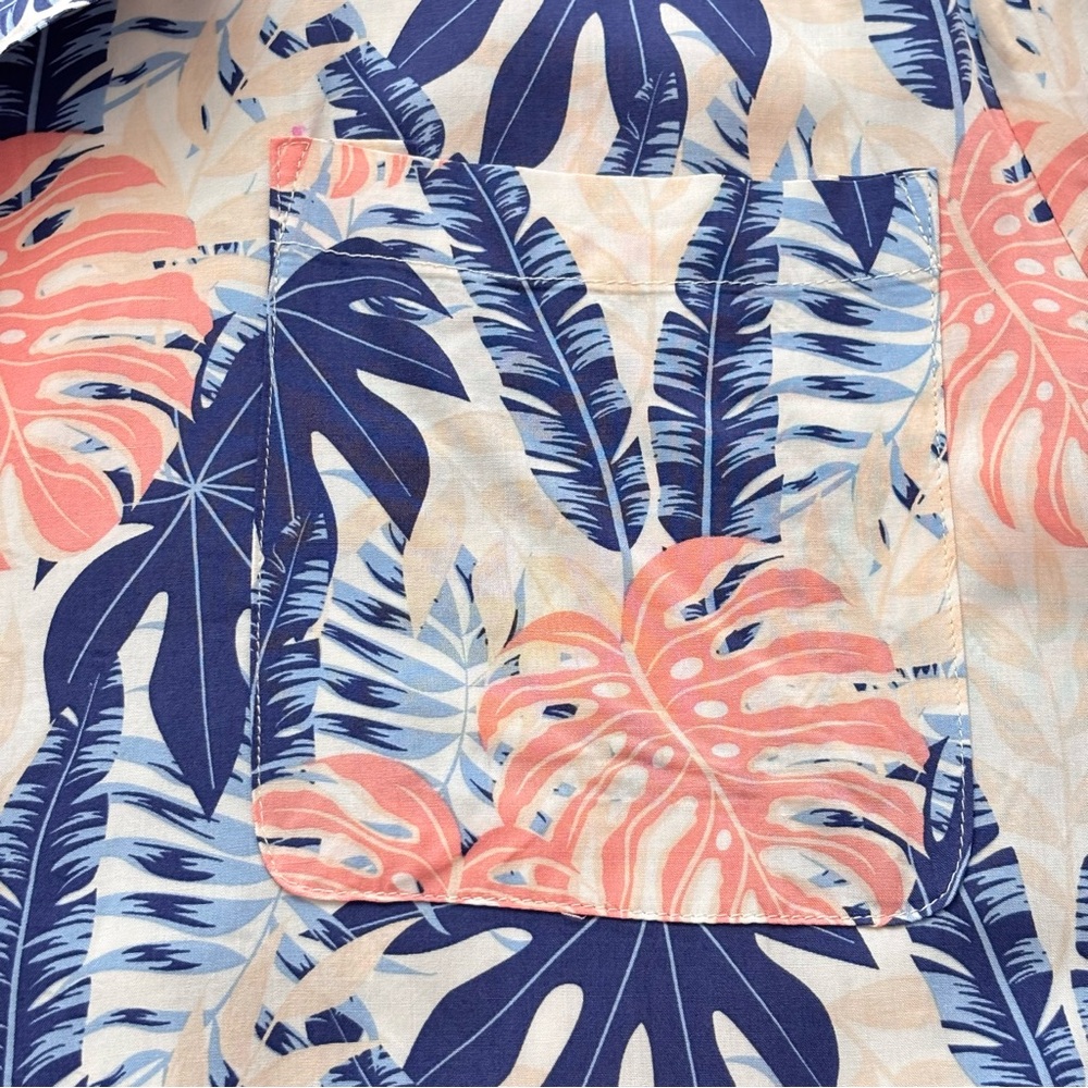 MUK LUKS Long Sleeve Wide Leg Tropical Print Utility Jumpsuit--NWT--2X - Picture 10 of 16
